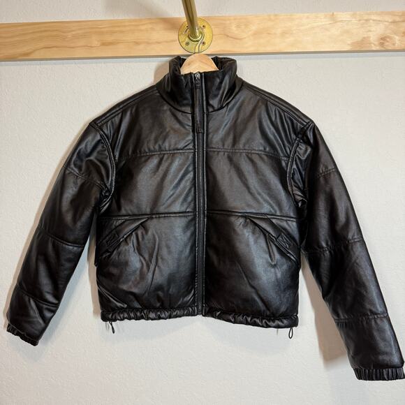 Women's Vila Black Bomber Puffer Zip Front Jacket Size Medium NEW - Picture 2 of 9